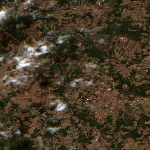 Incendio cerca de Dozón — Sentinel-2 true color