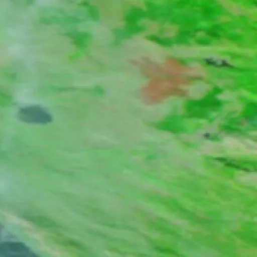 Incendio cerca de Drežnica — NASA satellite