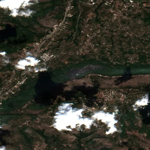 Incendio cerca de Durazzano — Sentinel-2 true color