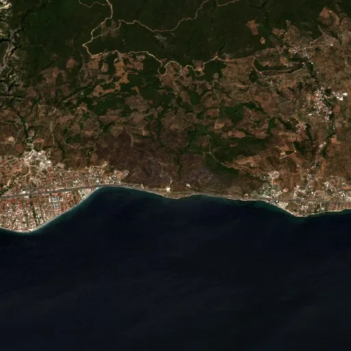 Wildfire near Edremit — Sentinel-2 true color
