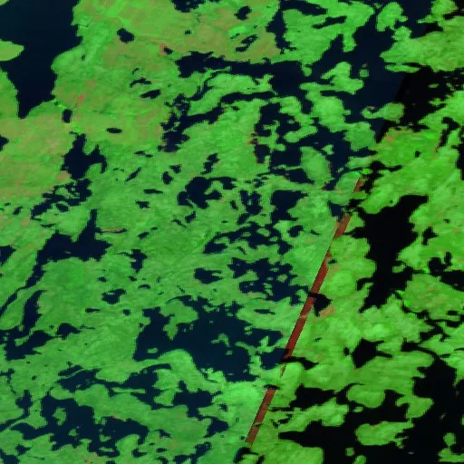 Wildfire near Eeyou Istchee James Bay (Jun 23 · SE) — Sentinel-2 SWIR (fuego)