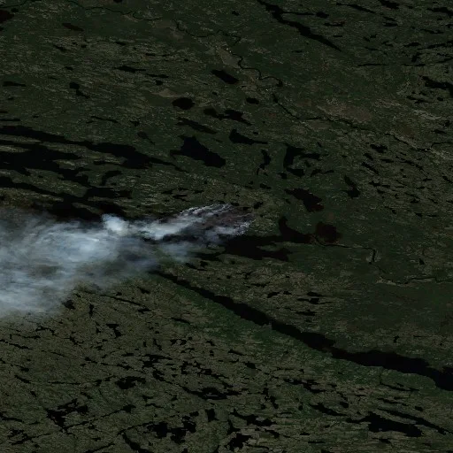 Incendio cerca de Eeyou Istchee James Bay (Jun 22 #2) — Sentinel-2 true color