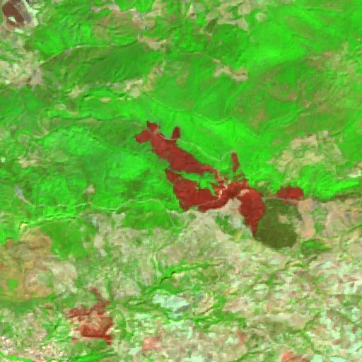 Incendio cerca de El Arrouch — Sentinel-2 SWIR (fuego)
