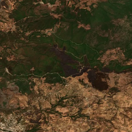 Incendio cerca de El Arrouch — Sentinel-2 true color