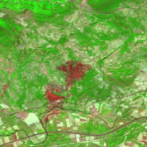 Wildfire near el hed — Sentinel-2 SWIR (fuego)