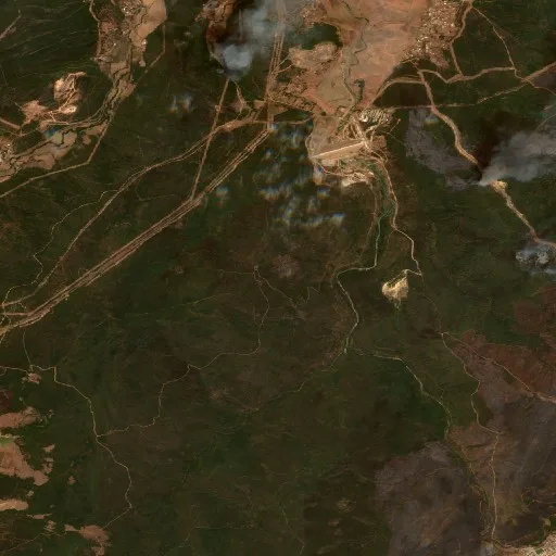 Wildfire near El Tarf — Sentinel-2 true color