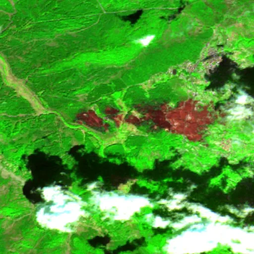 Incendio cerca de Elini — Sentinel-2 SWIR (fuego)