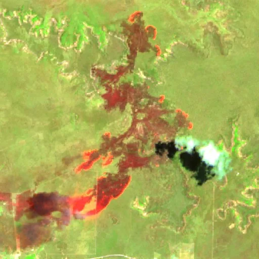 Wildfire near Eliseu Martins (Oct 11) — Sentinel-2 SWIR (fuego)
