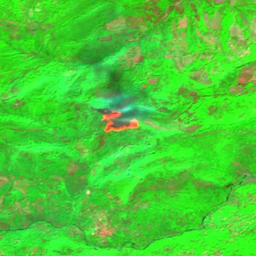 Incendio cerca de Episcopia — Sentinel-2 SWIR (fuego)