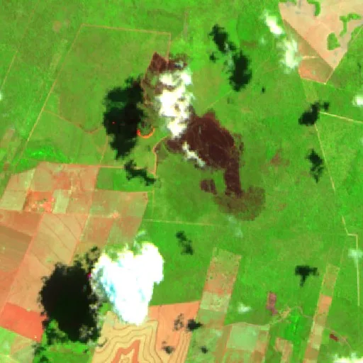 Incendio cerca de Estreito — Sentinel-2 SWIR (fuego)