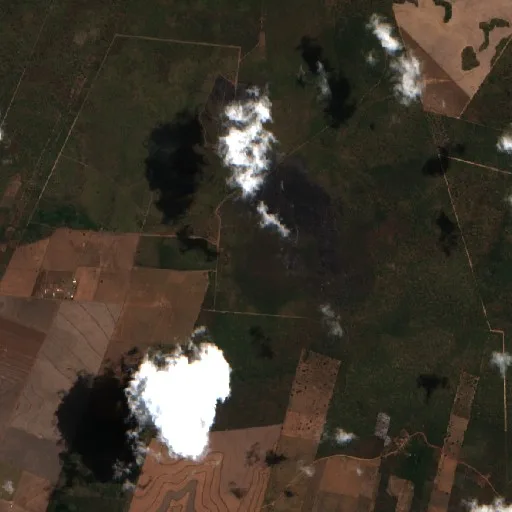 Incendio cerca de Estreito — Sentinel-2 true color