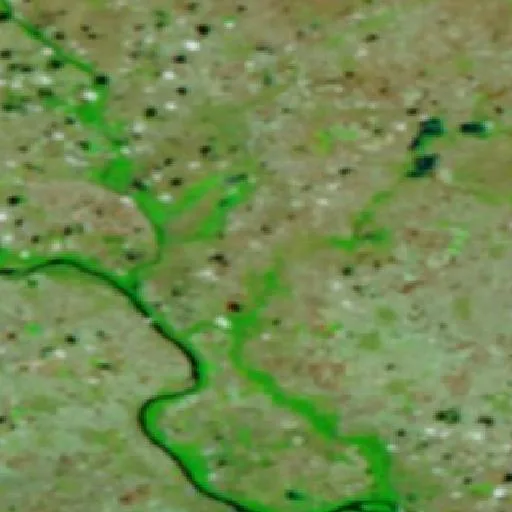 Incendio cerca de Farkaždin — NASA satellite
