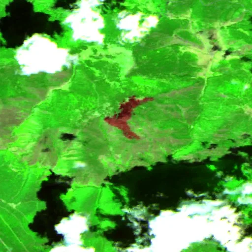 Wildfire near Farrera — Sentinel-2 SWIR (fuego)
