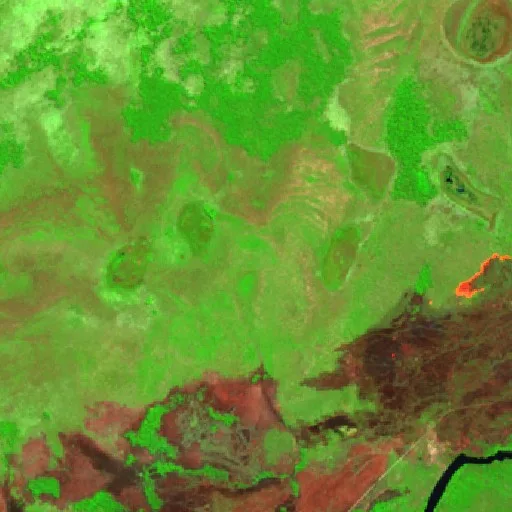 Wildfire near Feitoria do Tiné — Sentinel-2 SWIR (fuego)