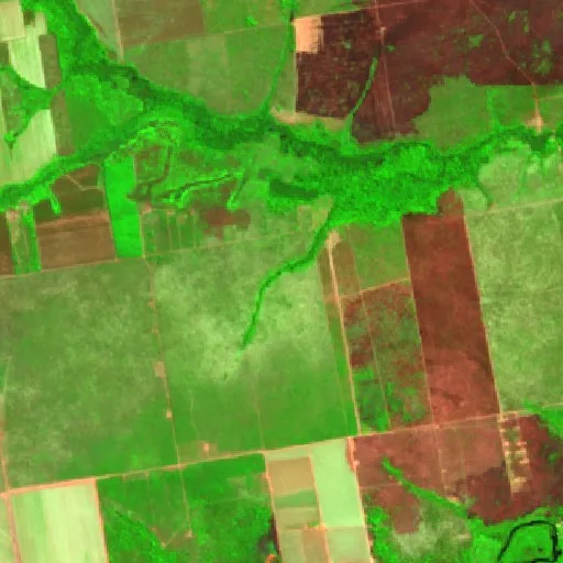 Incendio cerca de Feliz Natal (20 ago) — Sentinel-2 SWIR (fuego)