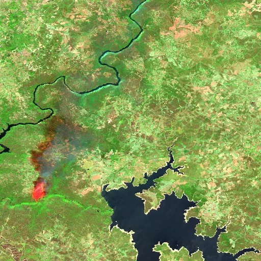 Incendio cerca de Fermoselle (29 jul · NE) — Sentinel-2 SWIR (fuego)