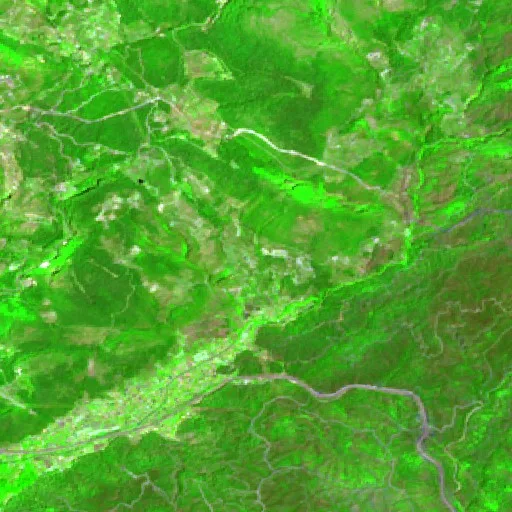 Wildfire near Fethiye — Sentinel-2 SWIR (fuego)