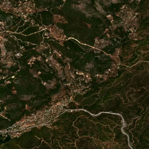 Wildfire near Fethiye — Sentinel-2 true color