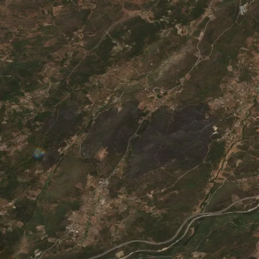 Wildfire near Figueiró da Granja (Aug 8 #2) — Sentinel-2 true color