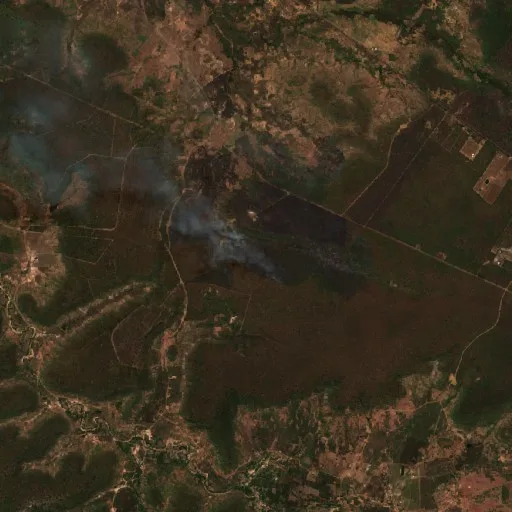 Wildfire near Floriano — Sentinel-2 true color