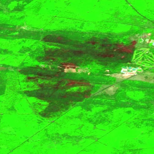 Wildfire near Fontainebleau (Jul 13) — Sentinel-2 SWIR (fuego)