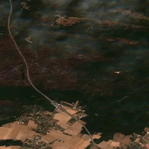 Incendio cerca de Fontainebleau (29 jul) — Sentinel-2 true color