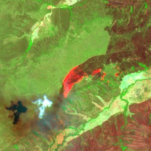 Incendio cerca de Formosa do Rio Preto (29 sep) — Sentinel-2 SWIR (fuego)