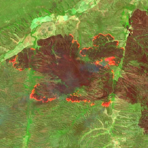 Incendio cerca de Formosa do Rio Preto (1 sep) — Sentinel-2 SWIR (fuego)