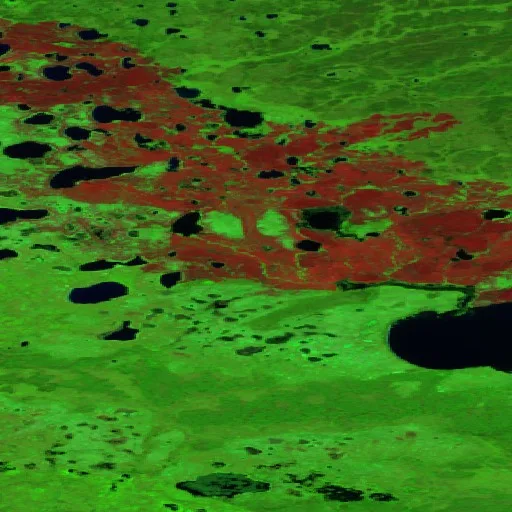 Wildfire near Fort Good Hope — Sentinel-2 SWIR