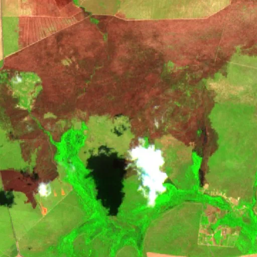 Wildfire near Fortaleza dos Nogueiras (Sep 12) — Sentinel-2 SWIR (fuego)