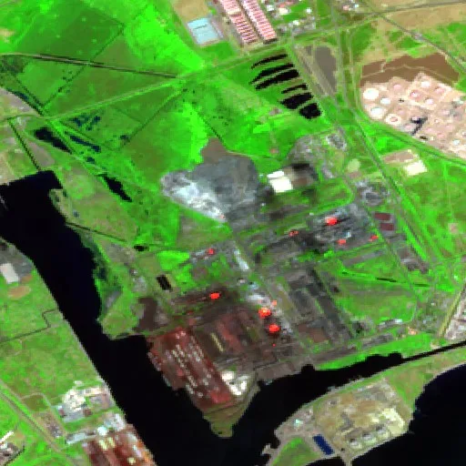 Wildfire near Fos-sur-Mer — Sentinel-2 SWIR (fuego)