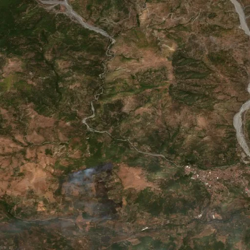 Wildfire near Francavilla di Sicilia — Sentinel-2 true color