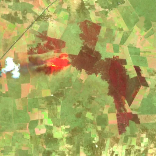 Wildfire near Francisco Santos — Sentinel-2 SWIR (fuego)