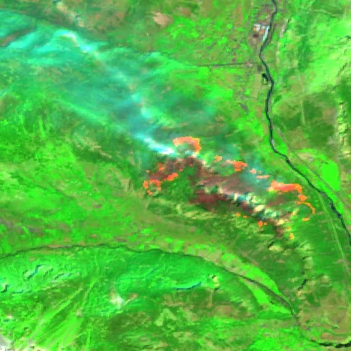 Wildfire near Freissinières — Sentinel-2 SWIR (fuego)