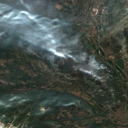 Wildfire near Freissinières — Sentinel-2 true color