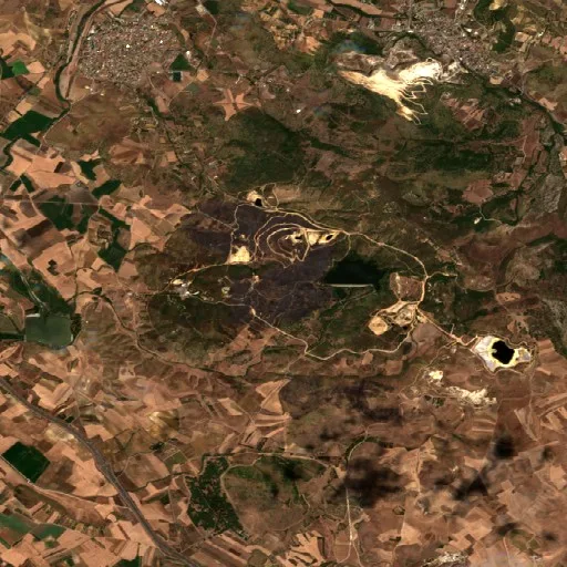 Wildfire near Futei/Furtei — Sentinel-2 true color