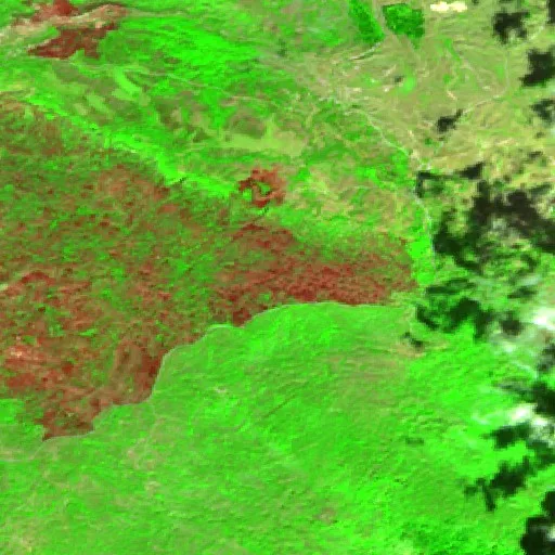 Incendio cerca de Gacko — Sentinel-2 SWIR (fuego)