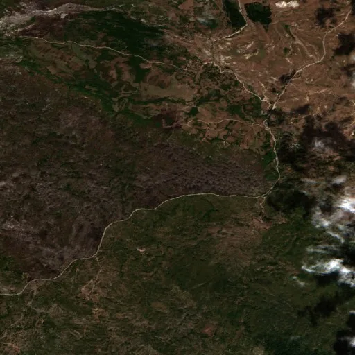 Incendio cerca de Gacko — Sentinel-2 true color