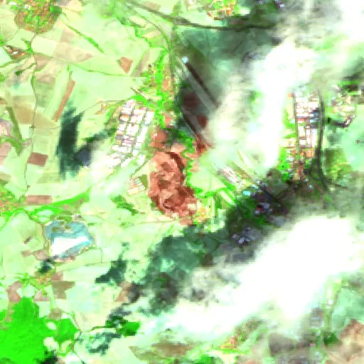 Wildfire near Galar — Sentinel-2 SWIR (fuego)