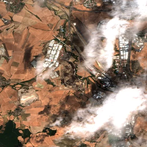 Wildfire near Galar — Sentinel-2 true color