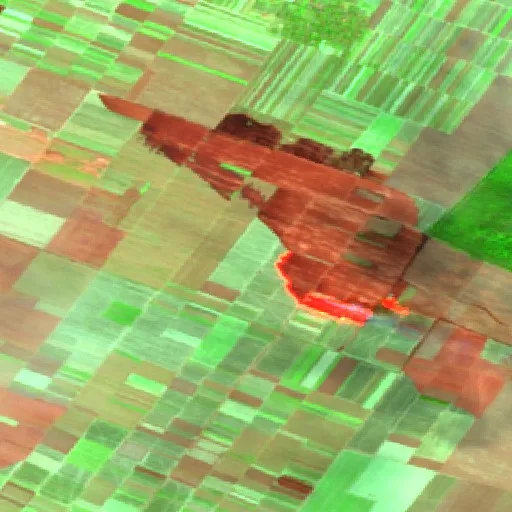Wildfire near Gârla-Mare — Sentinel-2 SWIR (fuego)