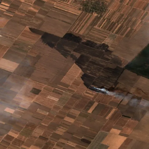 Wildfire near Gârla-Mare — Sentinel-2 true color
