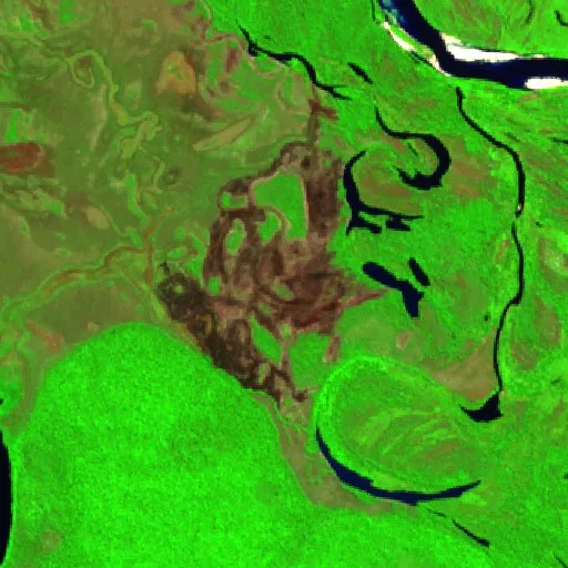 Wildfire near Gaúcha do Norte (Jul 24) — Sentinel-2 SWIR (fuego)