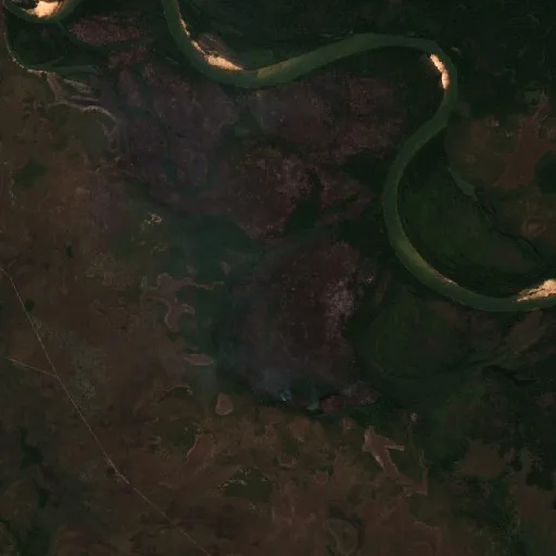 Wildfire near Gaúcha do Norte (Aug 9) — Sentinel-2 true color