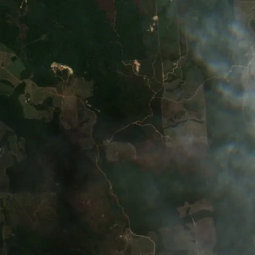 Incendio cerca de Gêlo (15 ago) — Sentinel-2 true color
