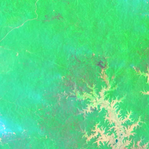 Wildfire near Getentiri (Oct 7 · NE) — Sentinel-2 SWIR (fuego)