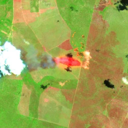 Incendio cerca de Guadalupe (20 sep) — Sentinel-2 SWIR (fuego)