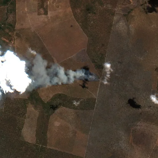 Incendio cerca de Guadalupe (20 sep) — Sentinel-2 true color