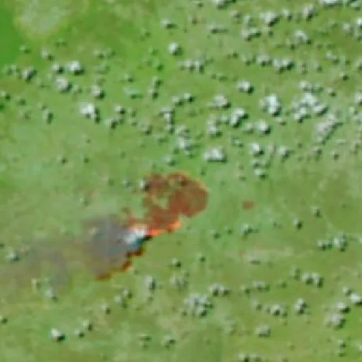 Wildfire near Guaribas — NASA satellite