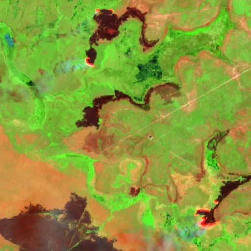 Incendio cerca de Gunbalanya — Sentinel-2 SWIR (fuego)